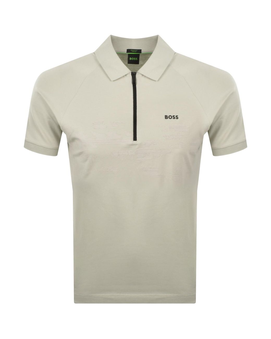 Boss Natural Boss Globe Pattern Polo T Shirt for men