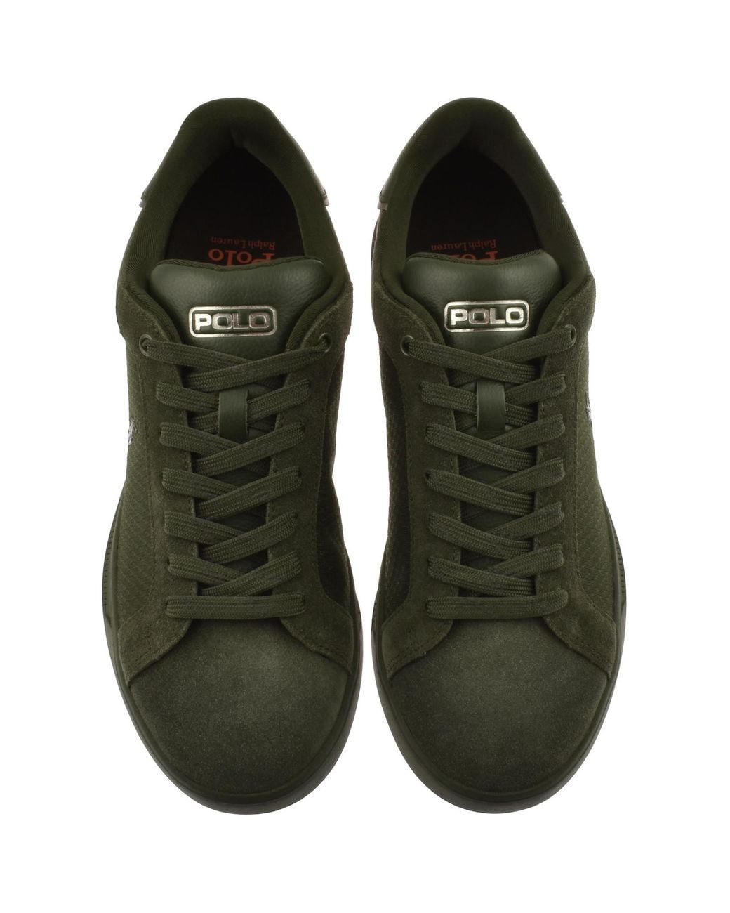 Ralph Lauren Green Polo Low Top Trainers for men