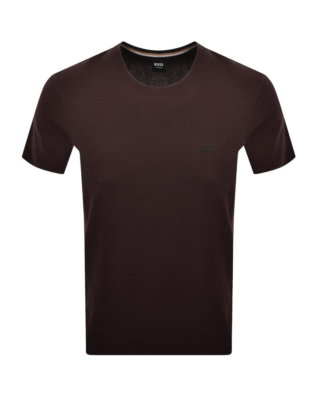 BOSS BUSINESS Black Boss Waffle T Shirt for men