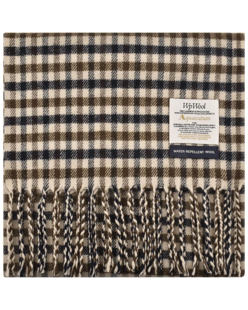 Aquascutum Metallic Wool Iconic Scarf for men