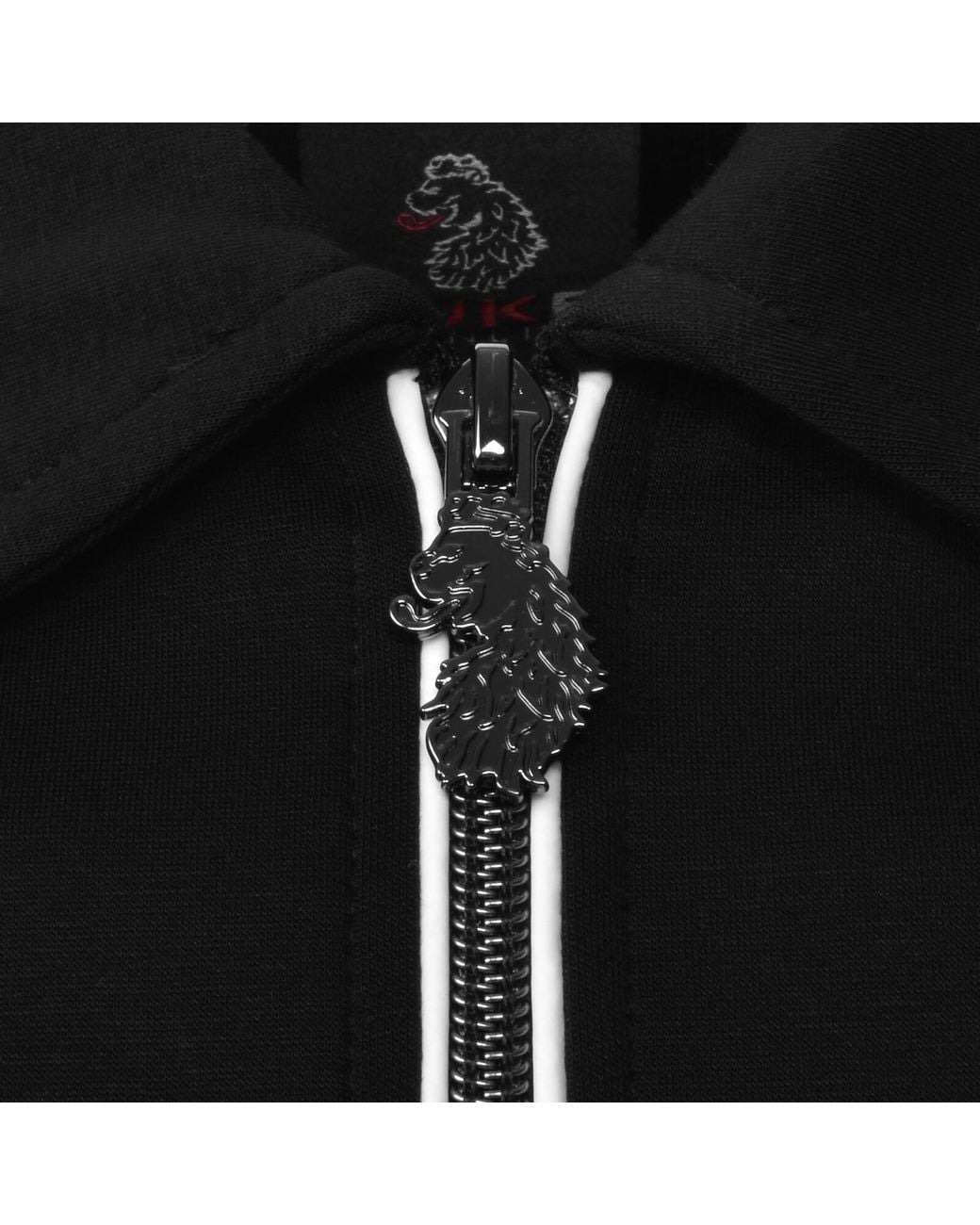 Luke 1977 Black Opal Zip Polo T Shirt for men