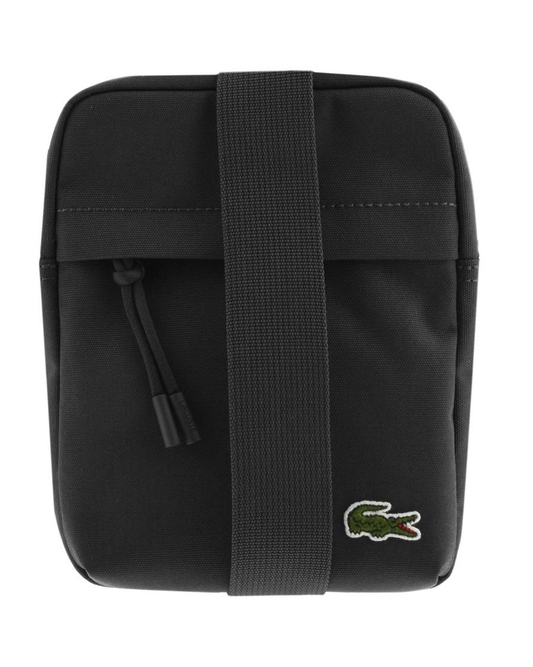 Lacoste Synthetic Vertical Camera Bag in Black for Men Lyst