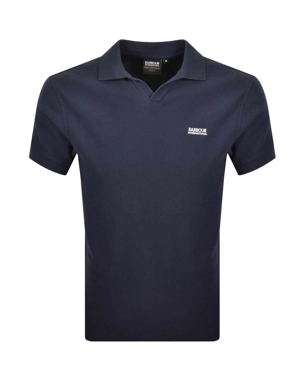 Barbour Blue Milbank Textured Polo for men