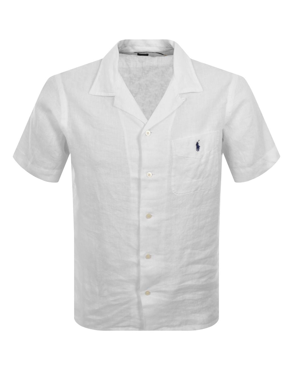 Ralph Lauren Gray Linen Short Sleeve Shirt for men