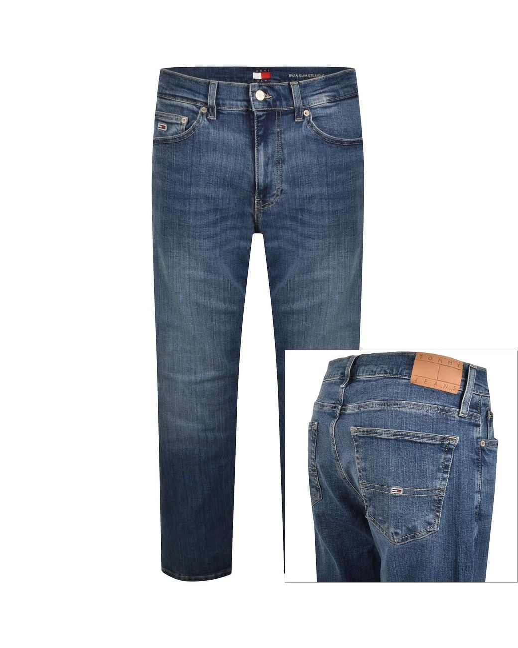 Tommy Hilfiger Blue Ryan Slim Fit Jeans Mid Wash for men