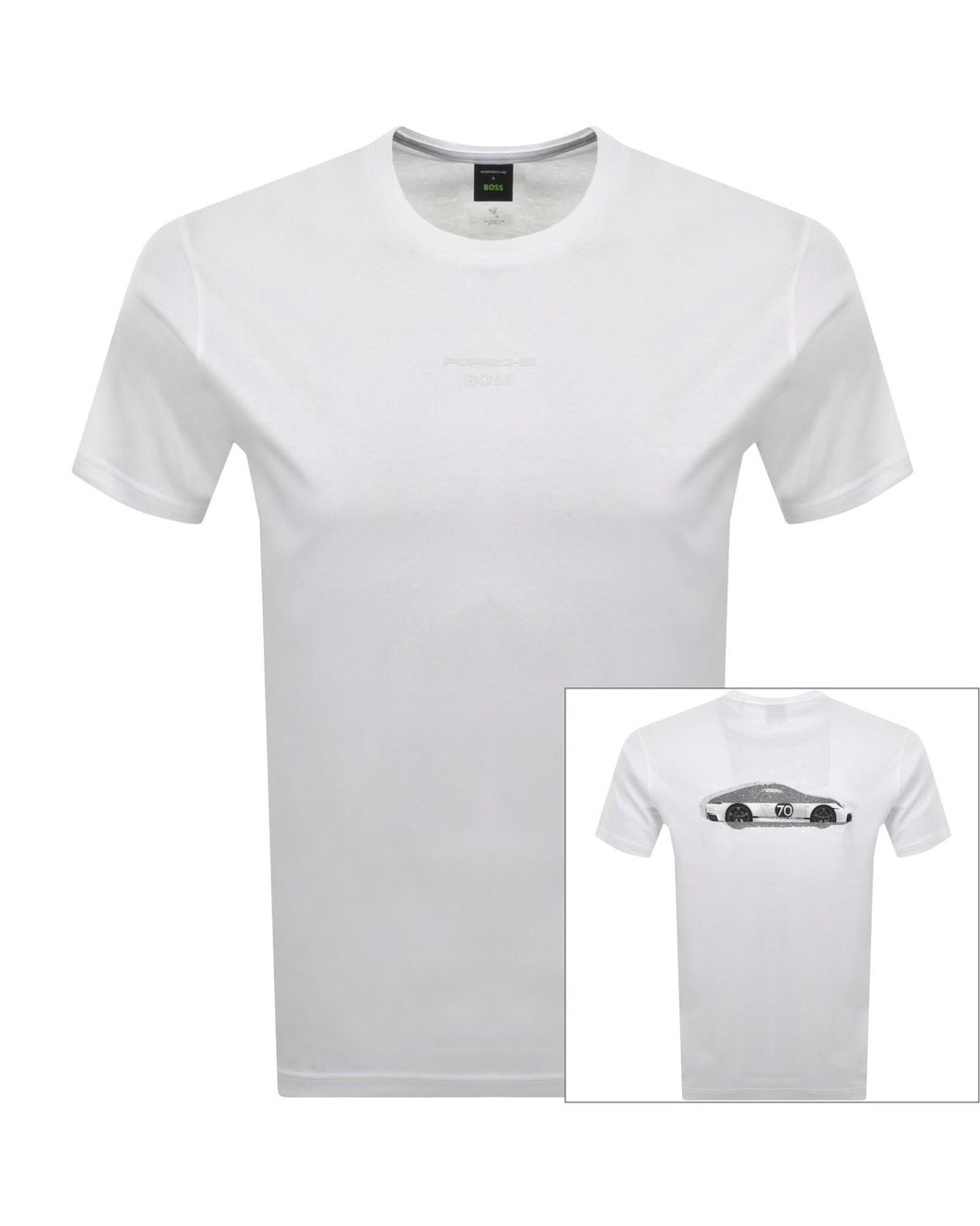Boss White Boss X Porsche Spirit70 Car T Shirt for men