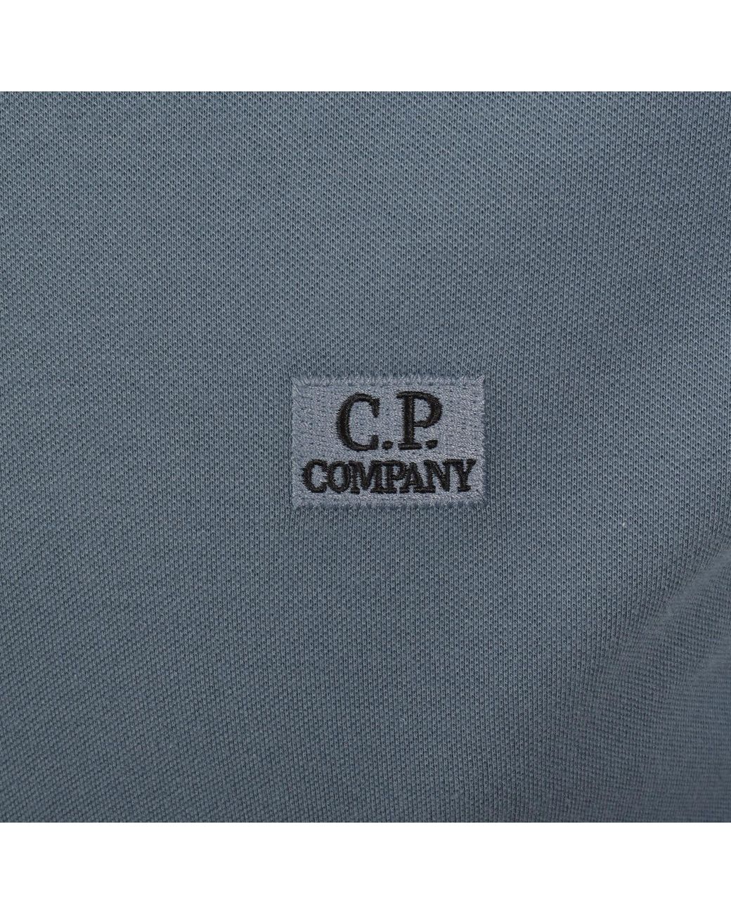 C P Company Blue Cp Company Long Sleeve Polo T Shirt for men