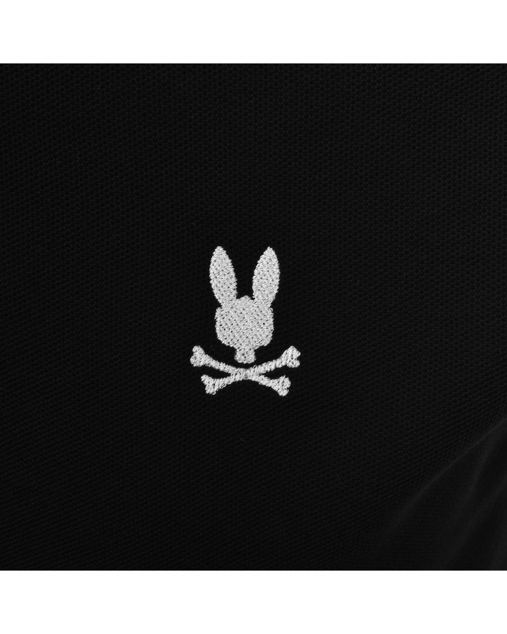 Psycho Bunny Black Dax Pique Polo T Shirt for men