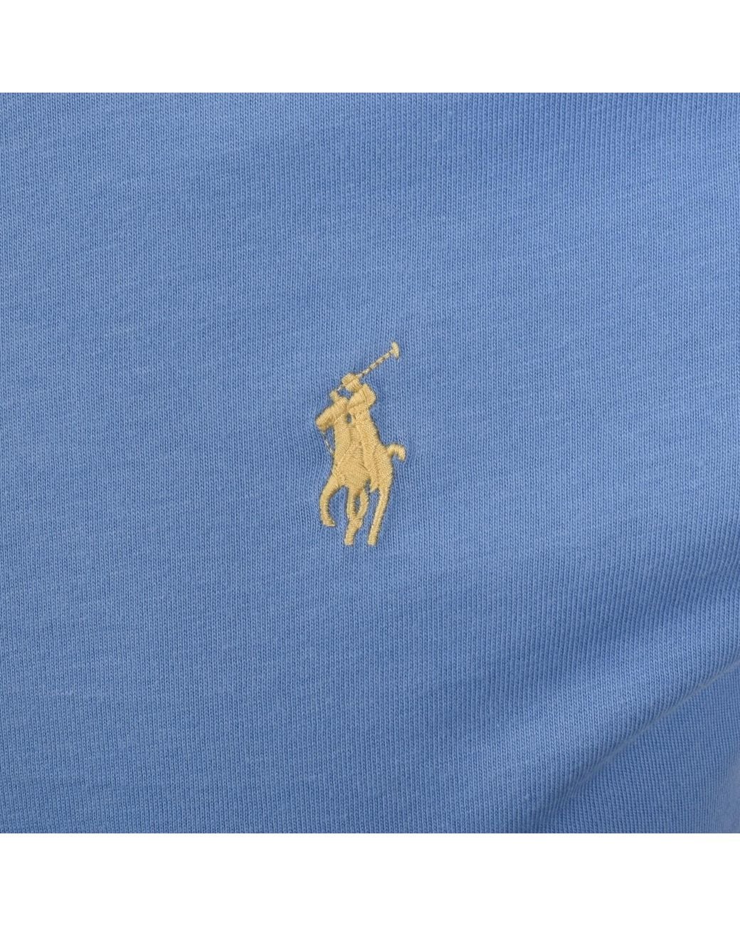 Ralph Lauren Blue Crew Neck Slim Fit T Shirt for men