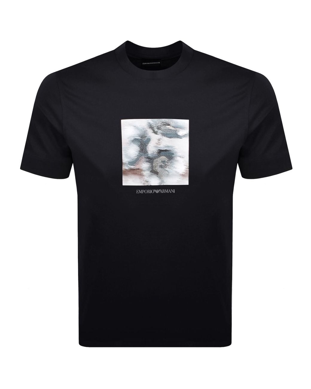 Armani Black Emporio Logo T Shirt for men