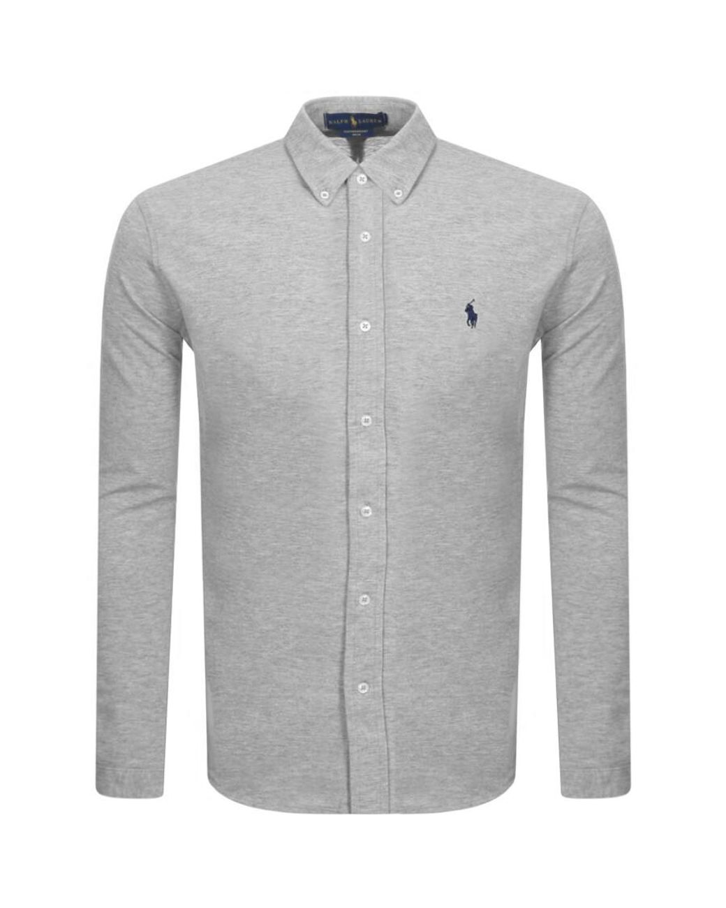 Ralph Lauren Gray Featherweight Mesh Shirt for men