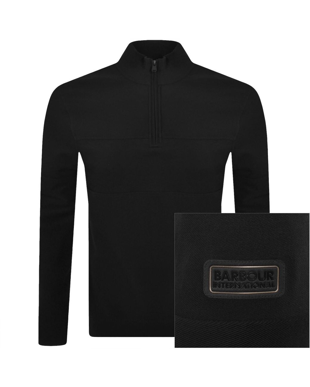Barbour Black Kaspain Zip Sweatshirt for men