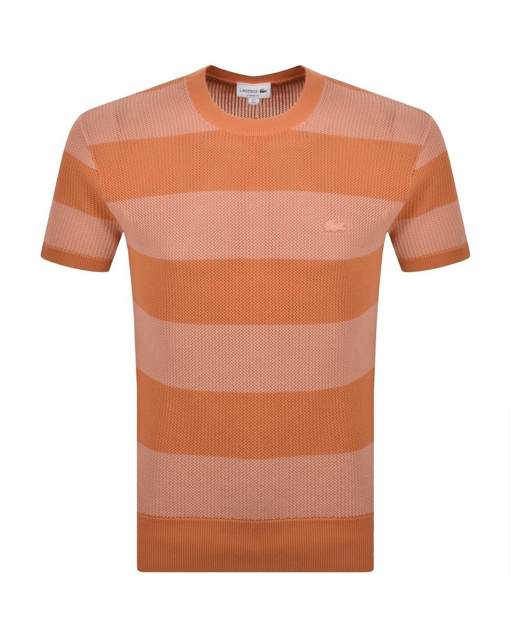 Lacoste Orange Short Sleeve Jumper for men