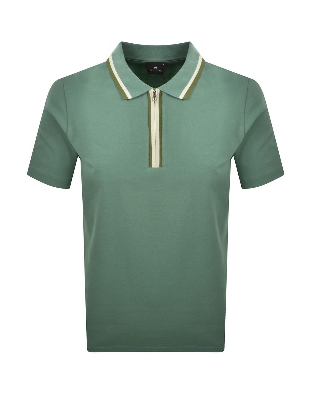 Paul Smith Green Tipped Polo T Shirt for men