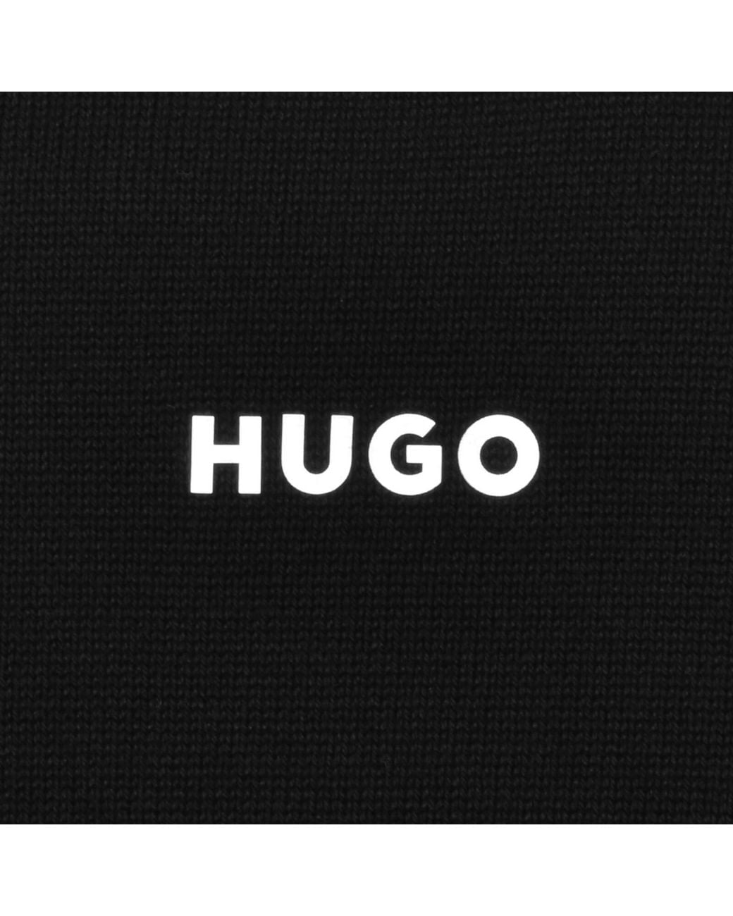 HUGO Black San Cassius Knit Jumper for men