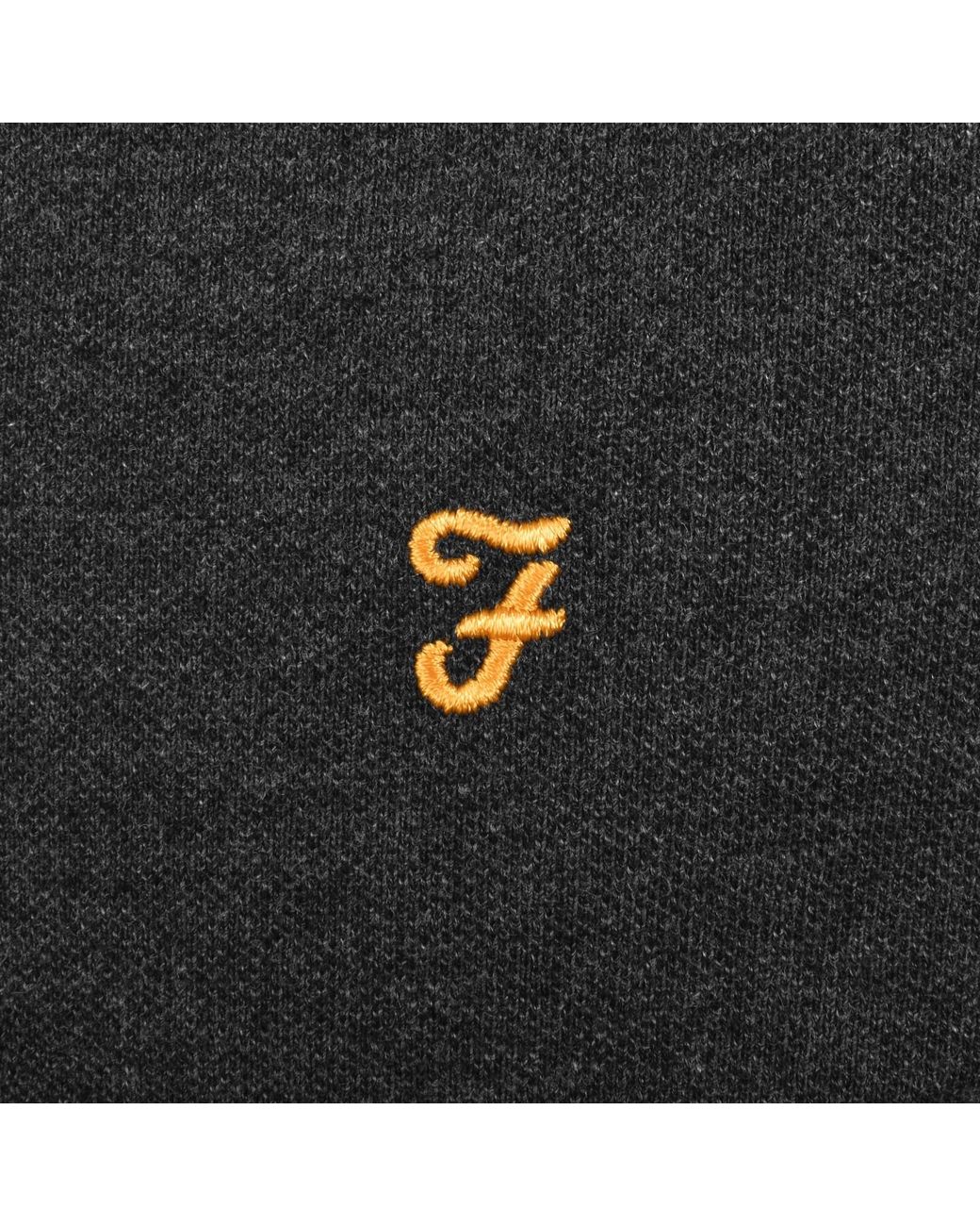 Farah Black Farah Cunningham Polo T Shirt for men