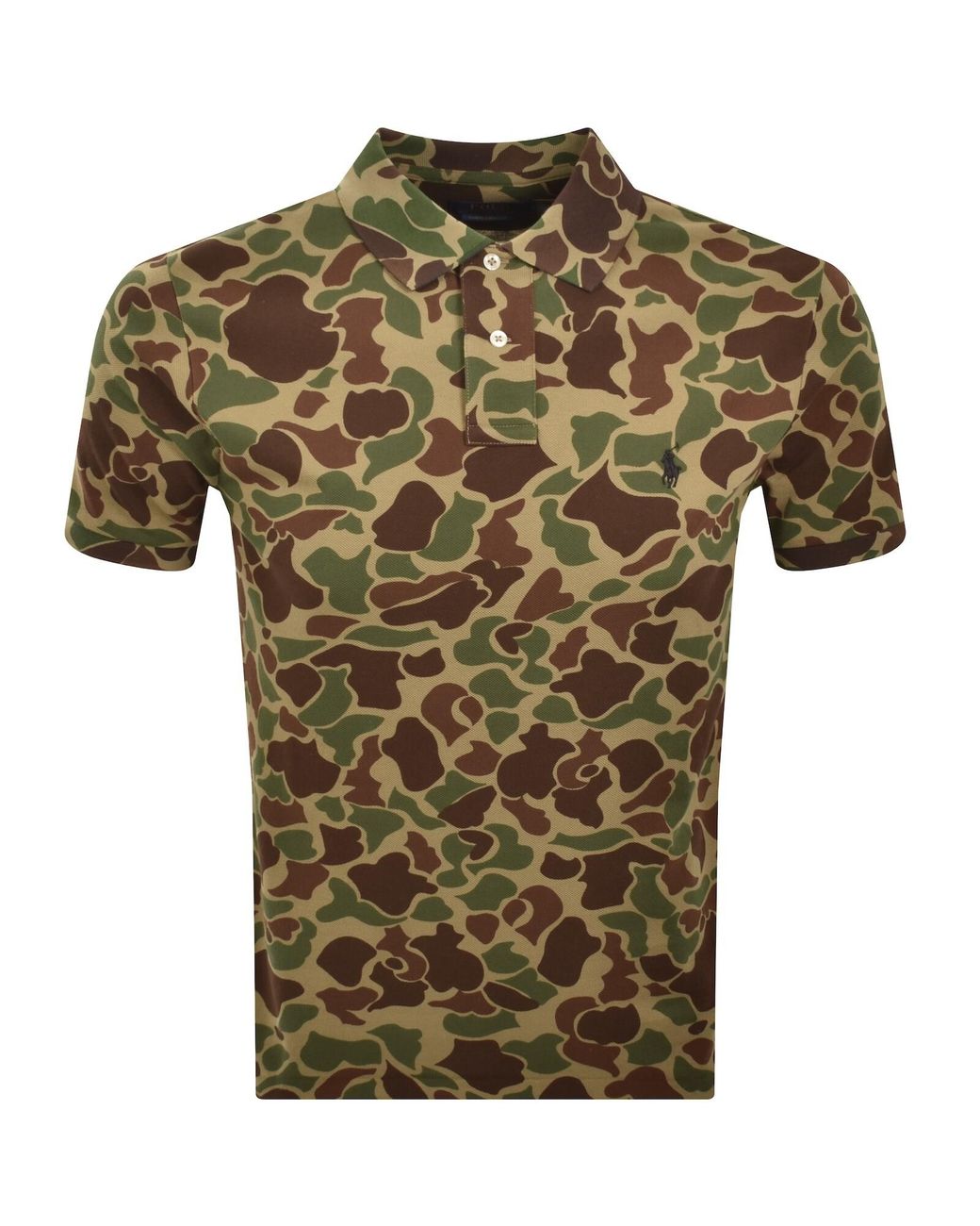 Ralph Lauren Green Custom Slim Polo T Shirt for men