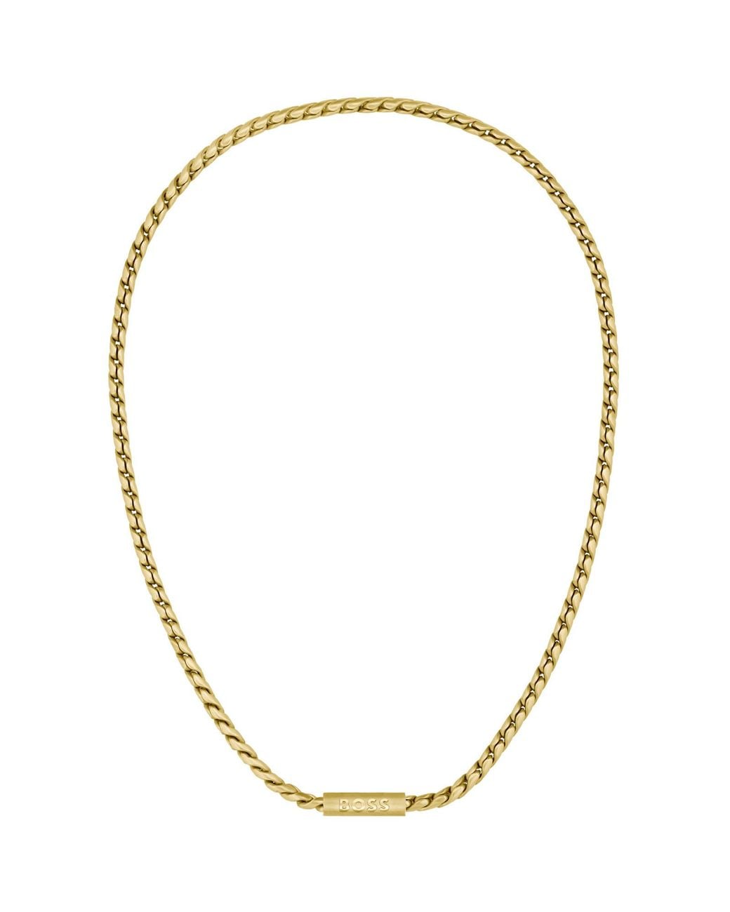 BOSS BUSINESS Metallic Boss Doran Necklace for men