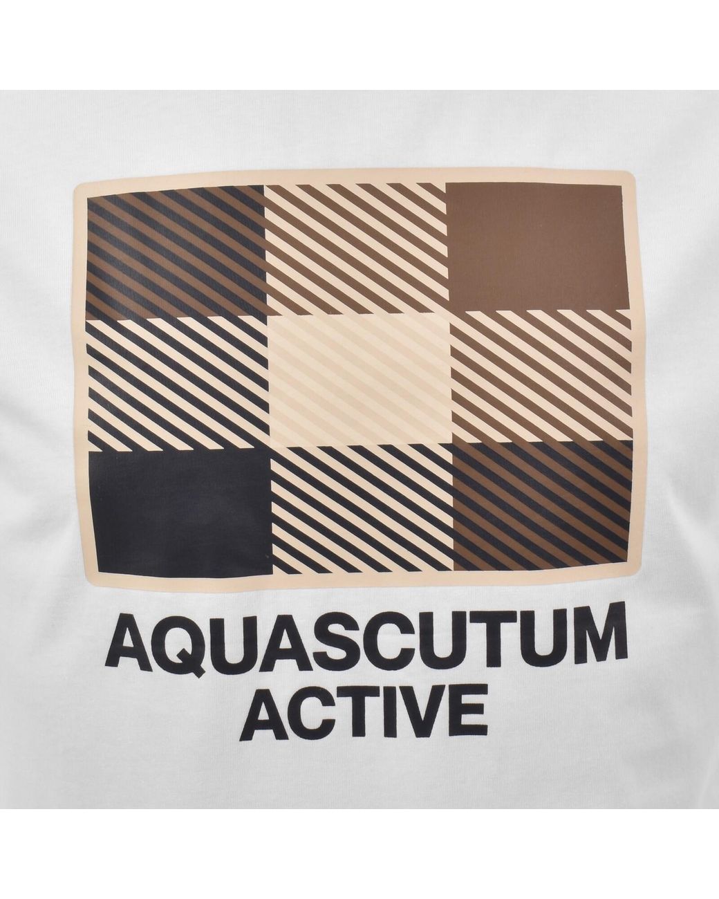 Aquascutum White Graphic T Shirt for men