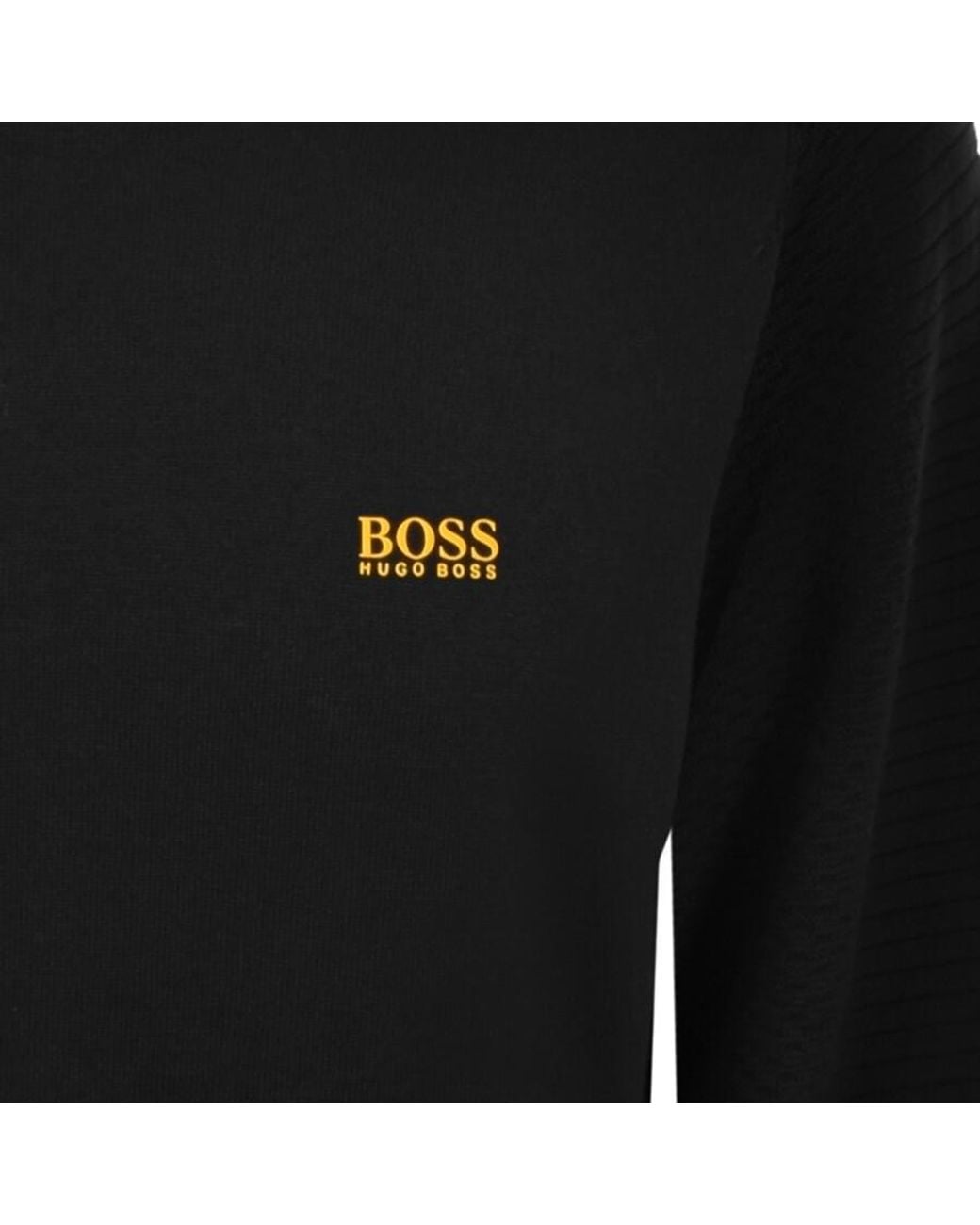 black and gold boss jumper