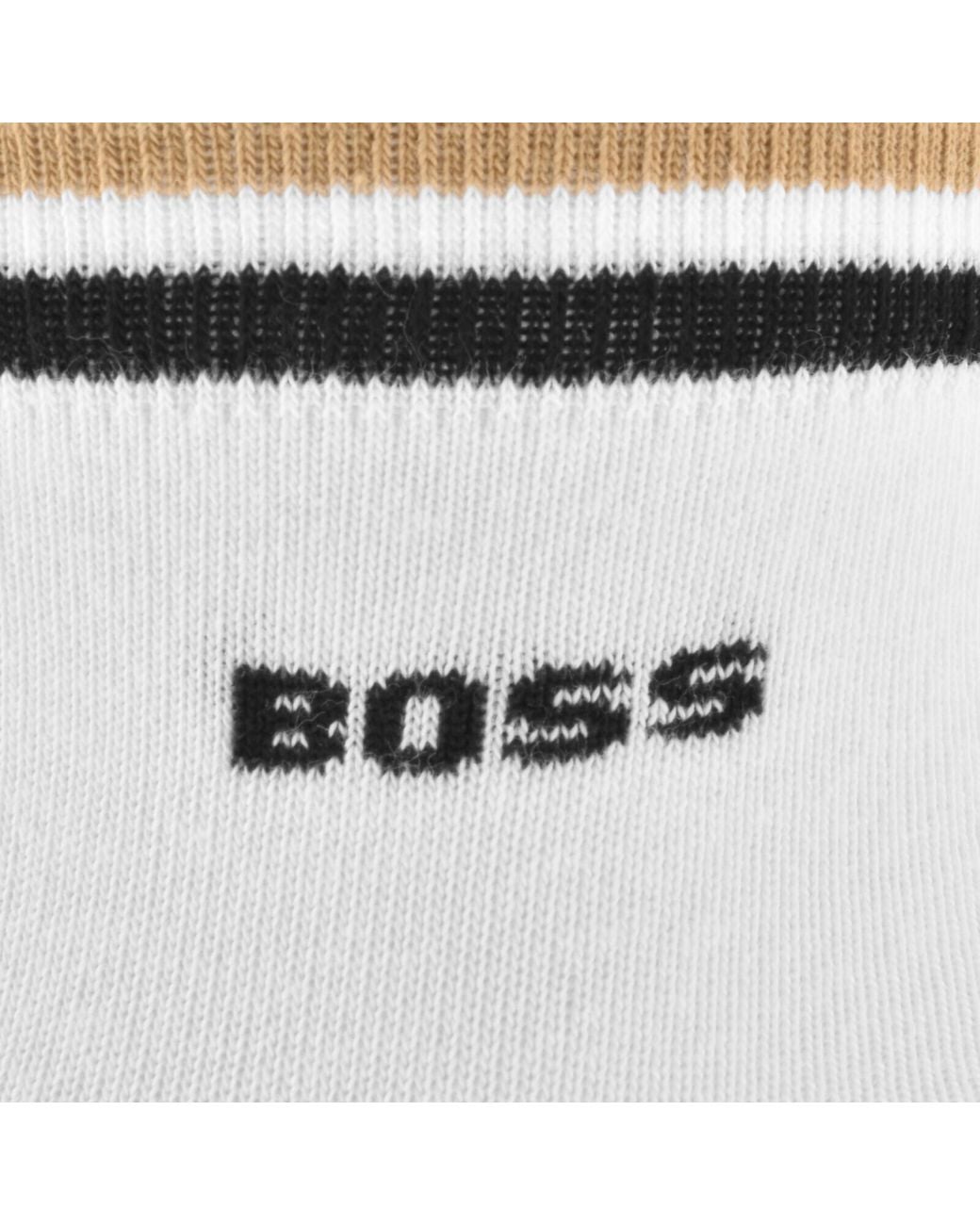 BOSS BUSINESS White Boss 2 Pack Ankle Socks for men