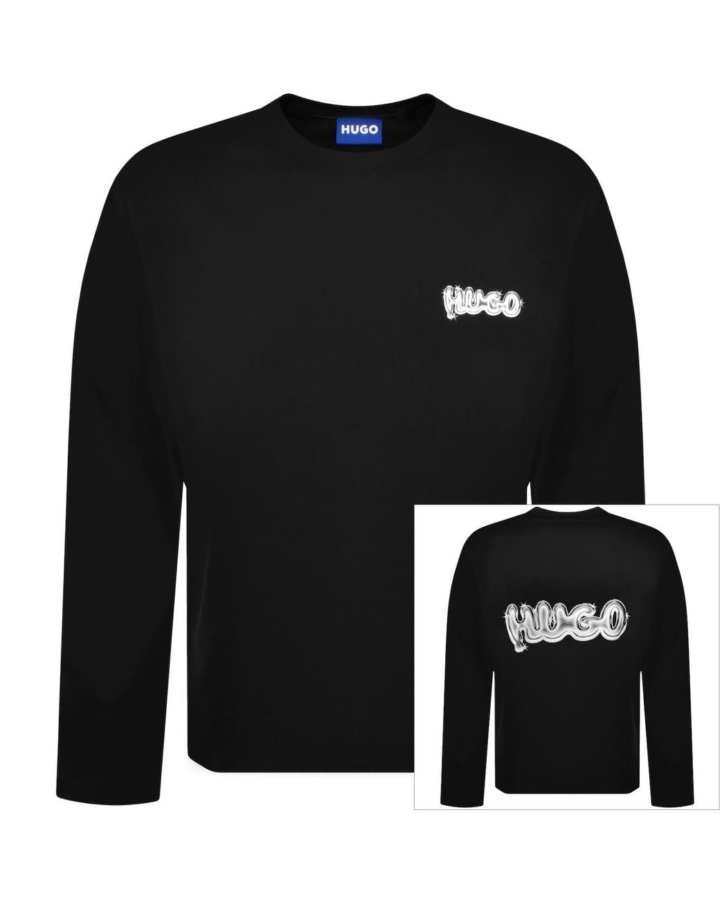 HUGO Black Nyrocrew Sweatshirt for men