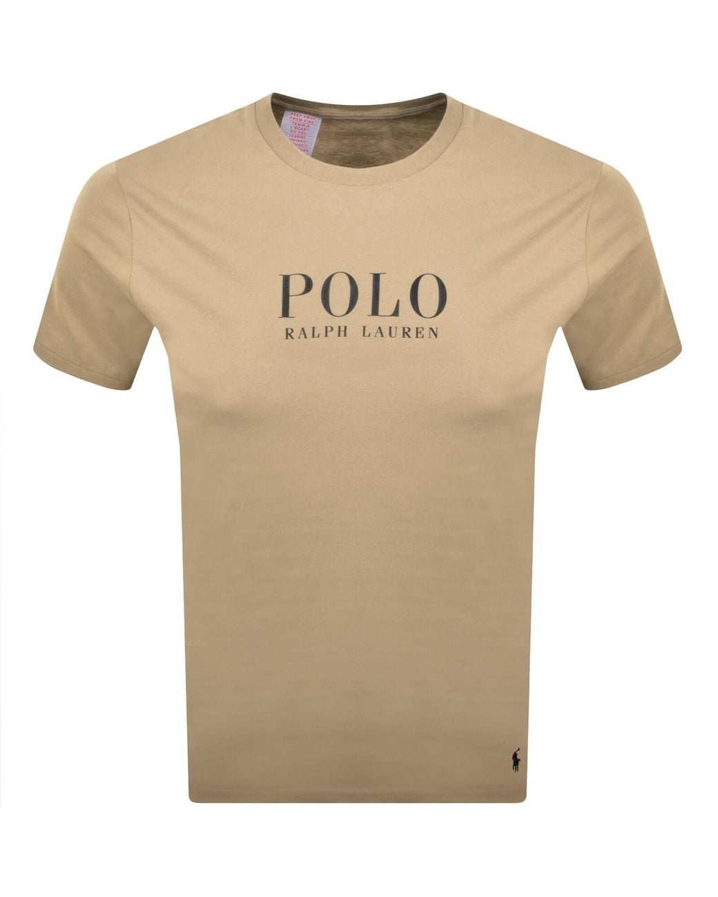 Ralph Lauren Natural Logo Crew Neck T Shirt for men