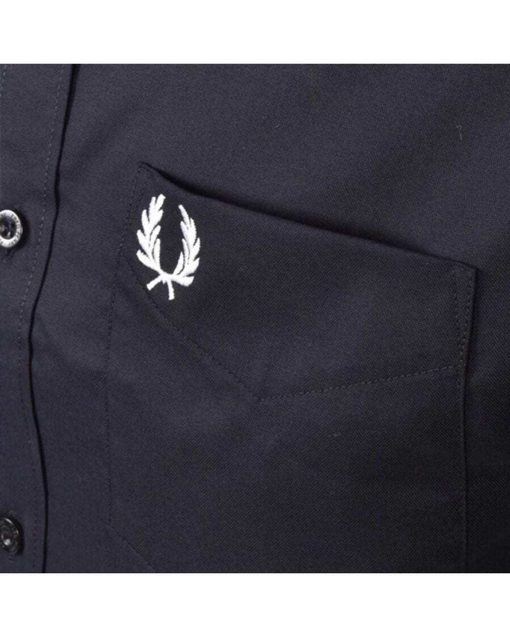 Fred Perry Blue Oxford Long Sleeved Shirt for men