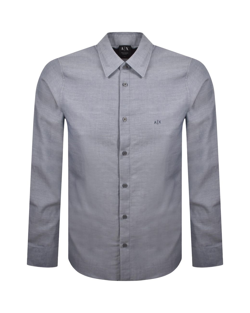 ARMANI EXCHANGE Blue Long Sleeve Shirt for men