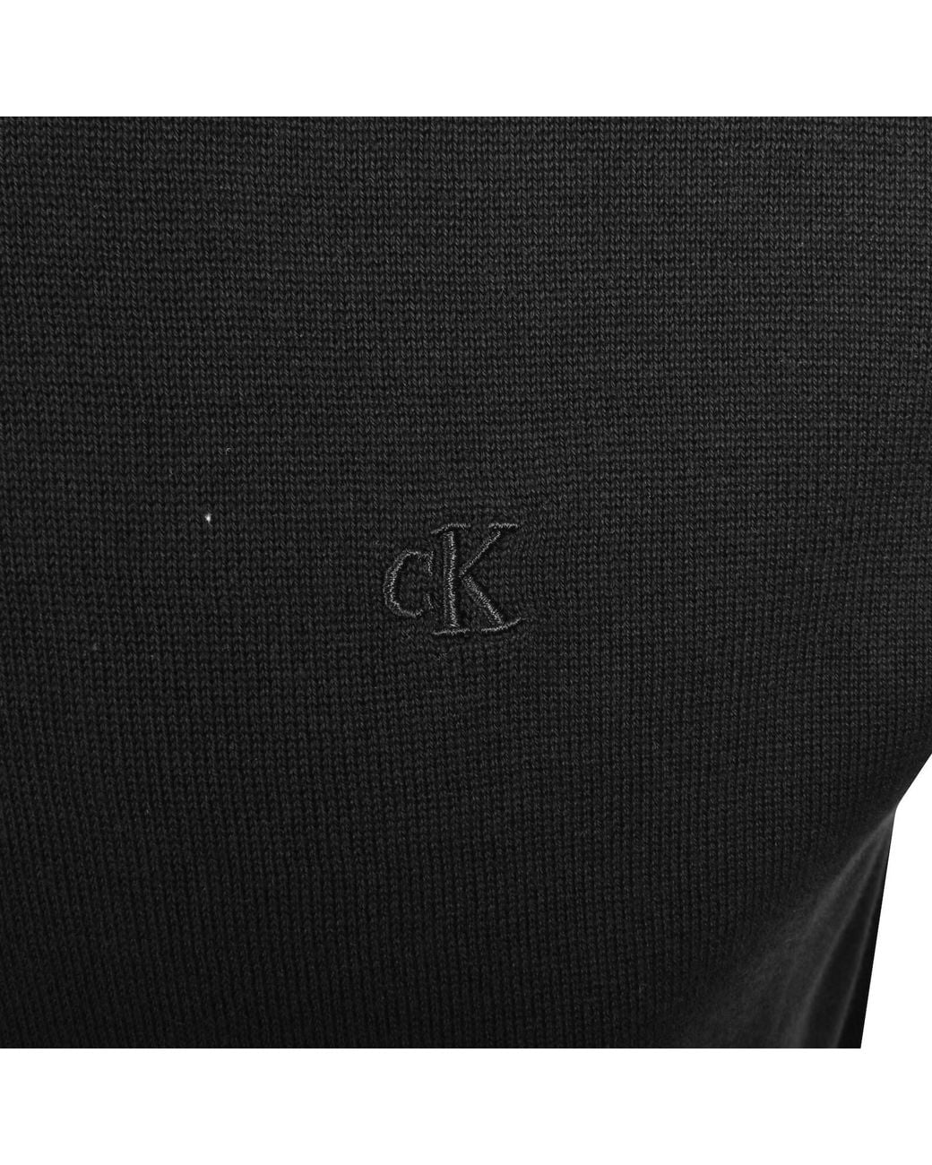 Calvin Klein Black Short Sleeve Knit T Shirt for men