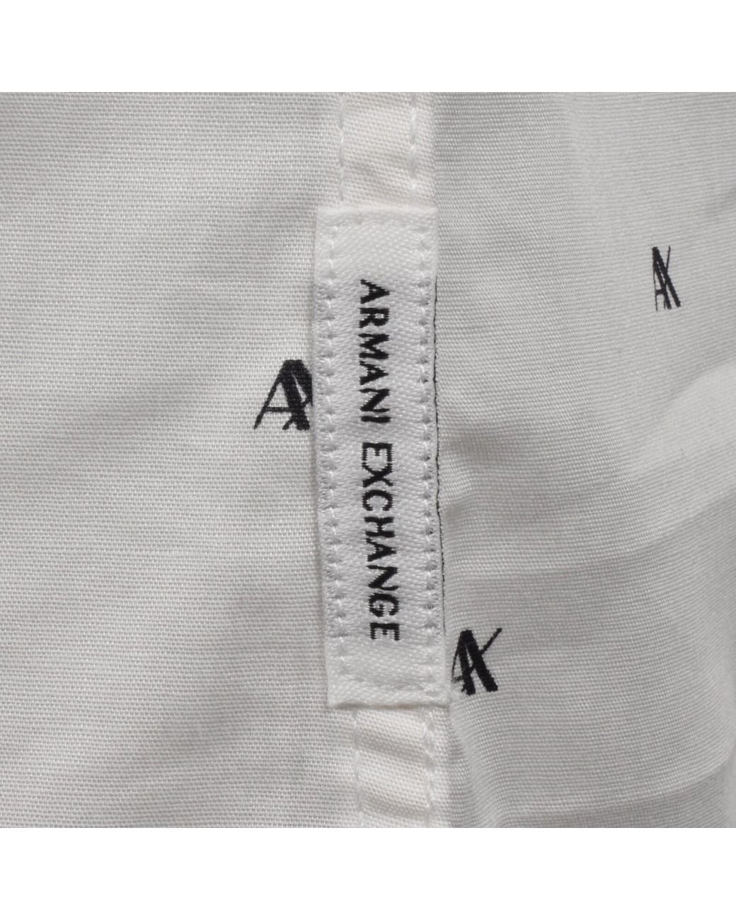 ARMANI EXCHANGE White Long Sleeve Shirt Off for men