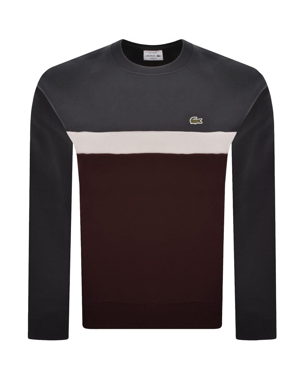 Lacoste Black Colour Block Sweatshirt for men