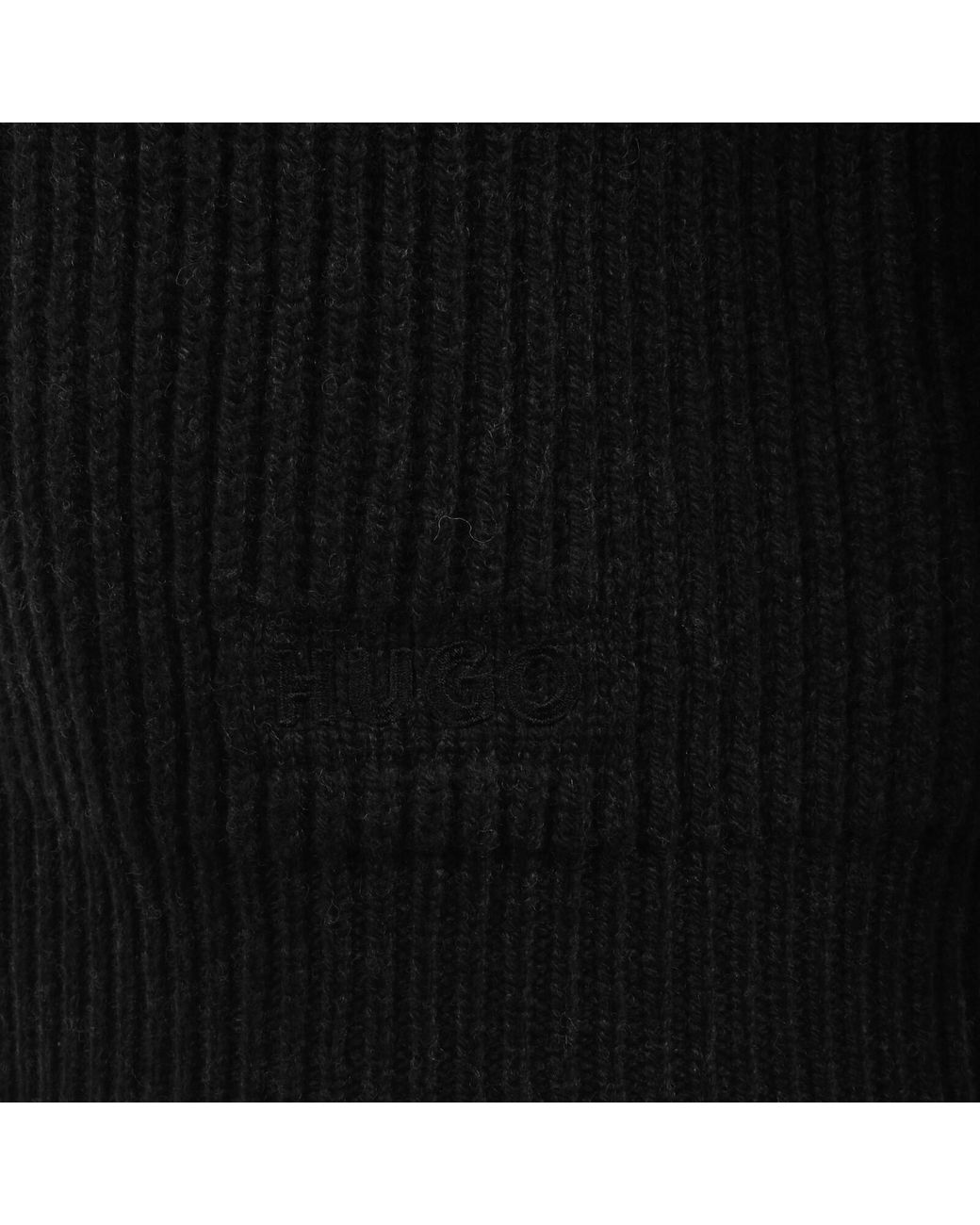 HUGO Black Sardeep Knit Cardigan for men