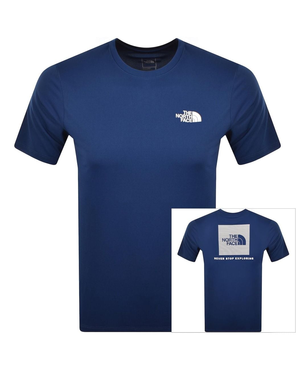 The North Face Blue 24/7 Box T Shirt for men