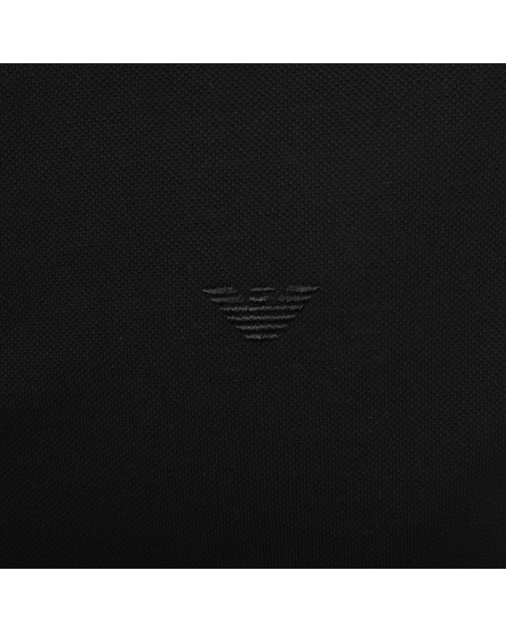 Armani Black Emporio Short Sleeved Polo T Shirt for men