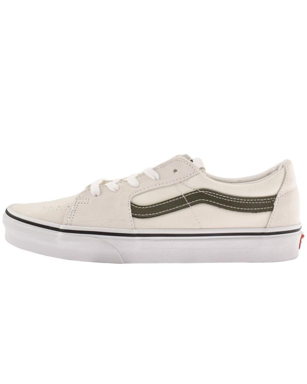 Vans Sk8 Low Canvas Trainers in White for Men | Lyst