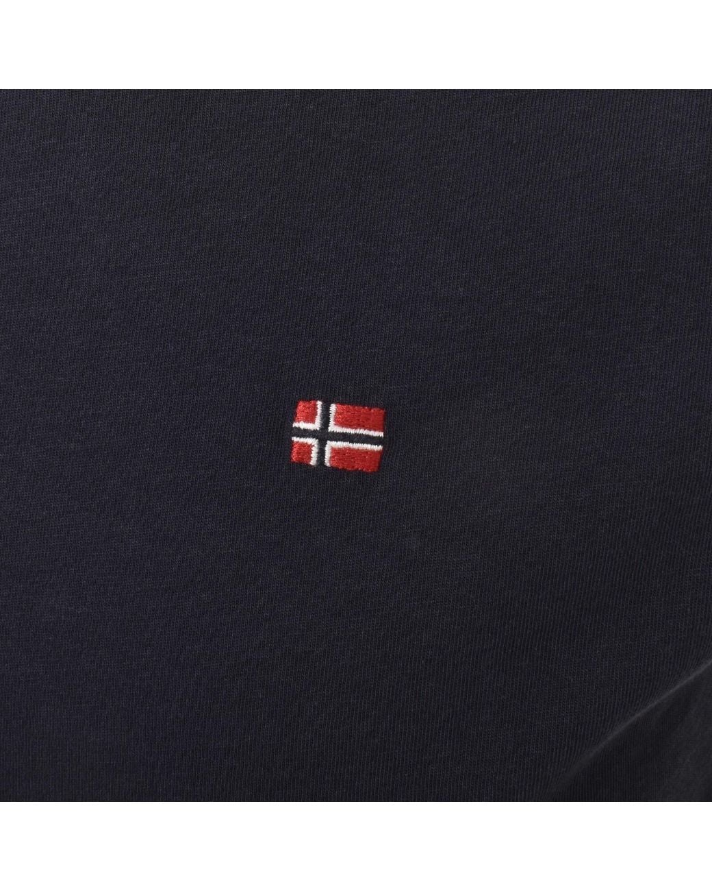 Napapijri Black Salis Sum Logo T Shirt for men