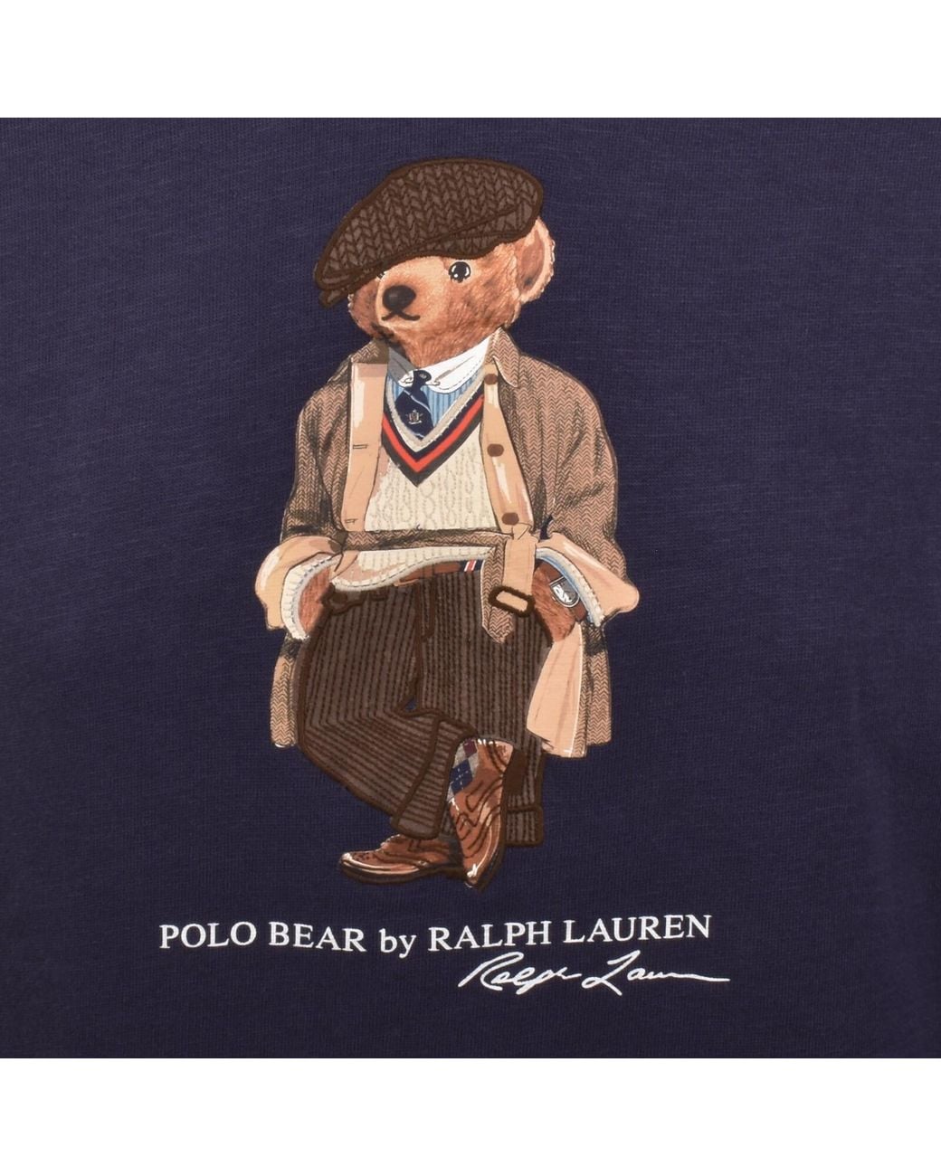 Ralph Lauren Blue Heritage Bear Hoodie for men