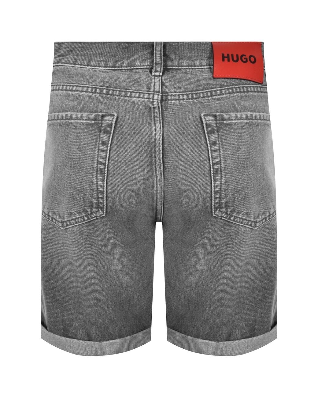 HUGO Gray 838 Denim Shorts for men