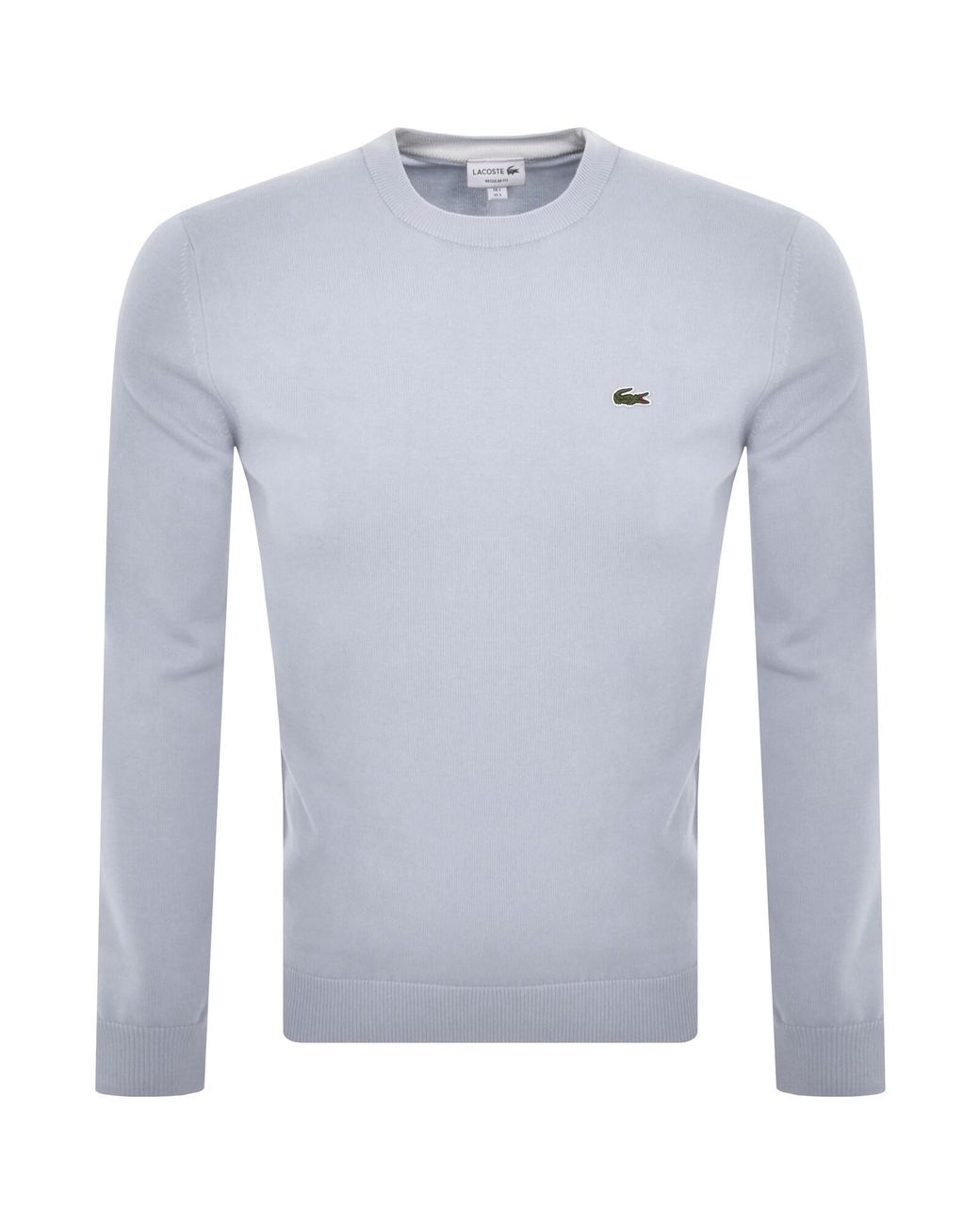 Lacoste Blue Crew Neck Knit Jumper for men