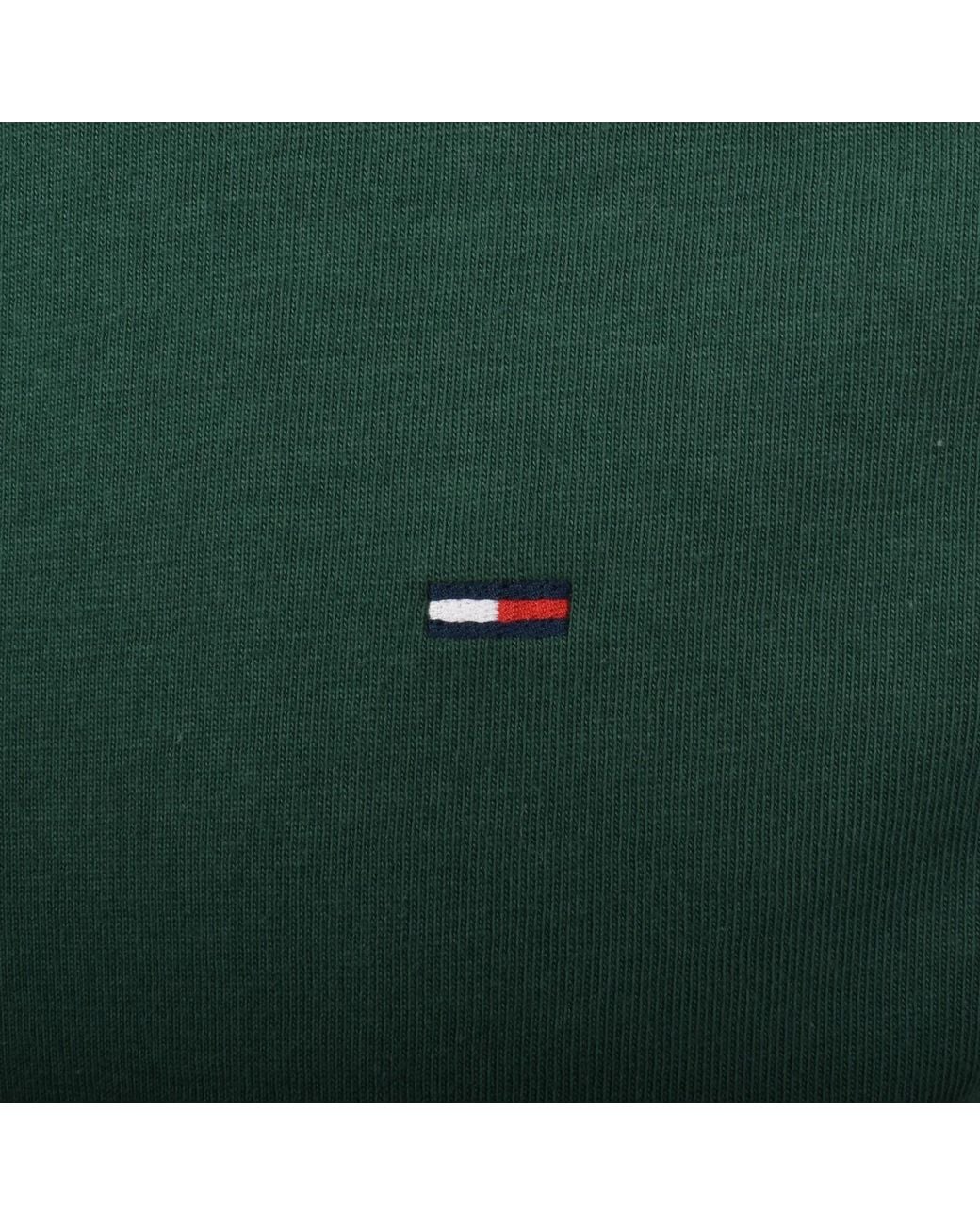 Tommy Hilfiger Green Flag Logo T Shirt Velvet for men
