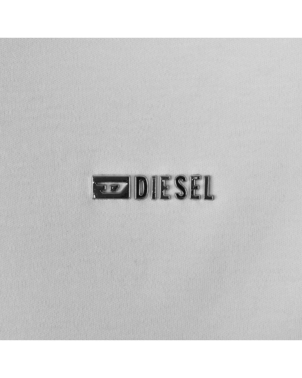 DIESEL White T Miegor Long Sleeve T Shirt for men