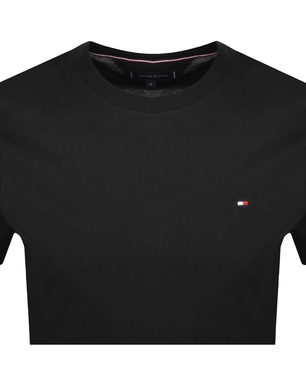 Tommy Hilfiger Black Global Stripe T Shirt for men