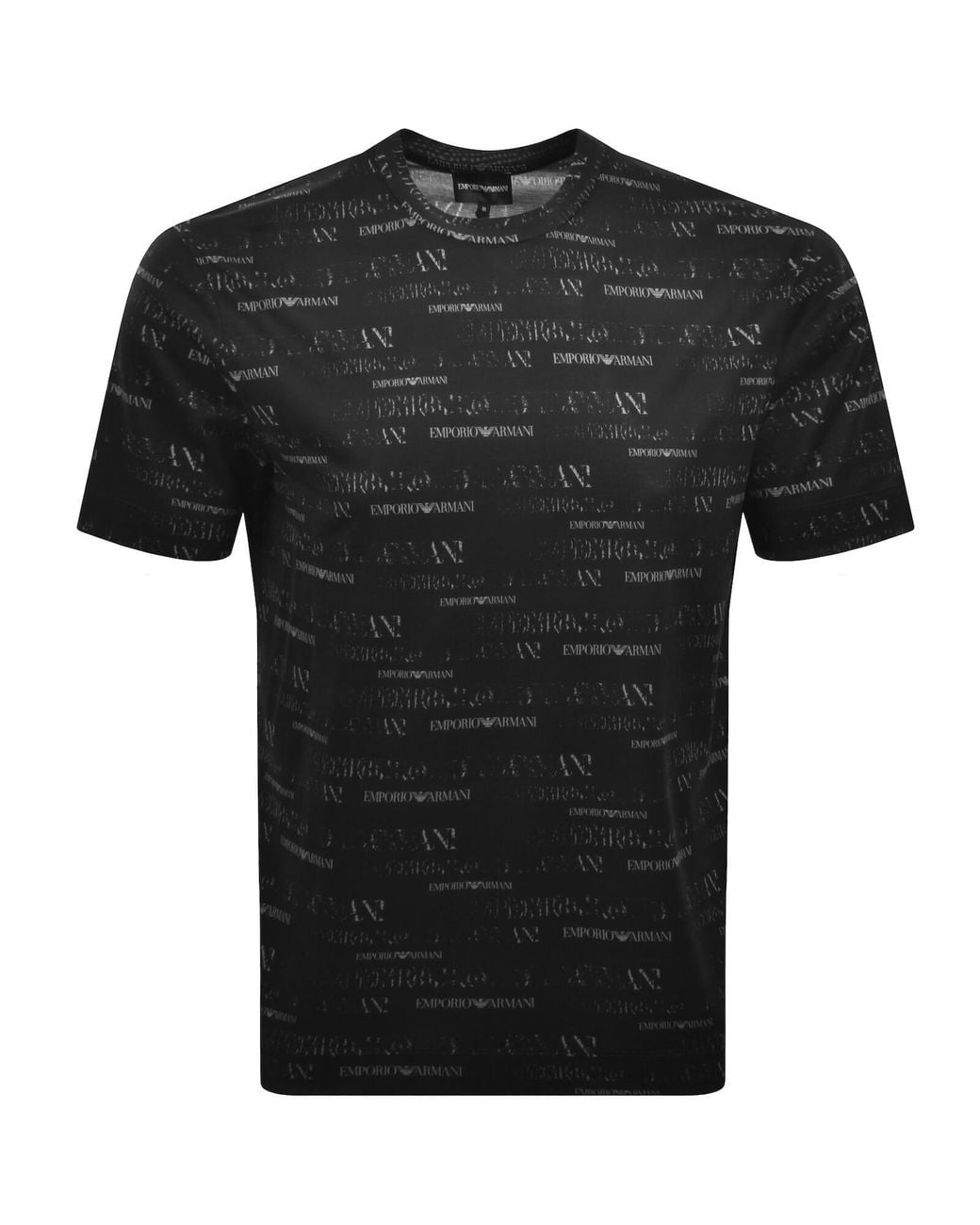 Armani Black Emporio Logo T Shirt for men