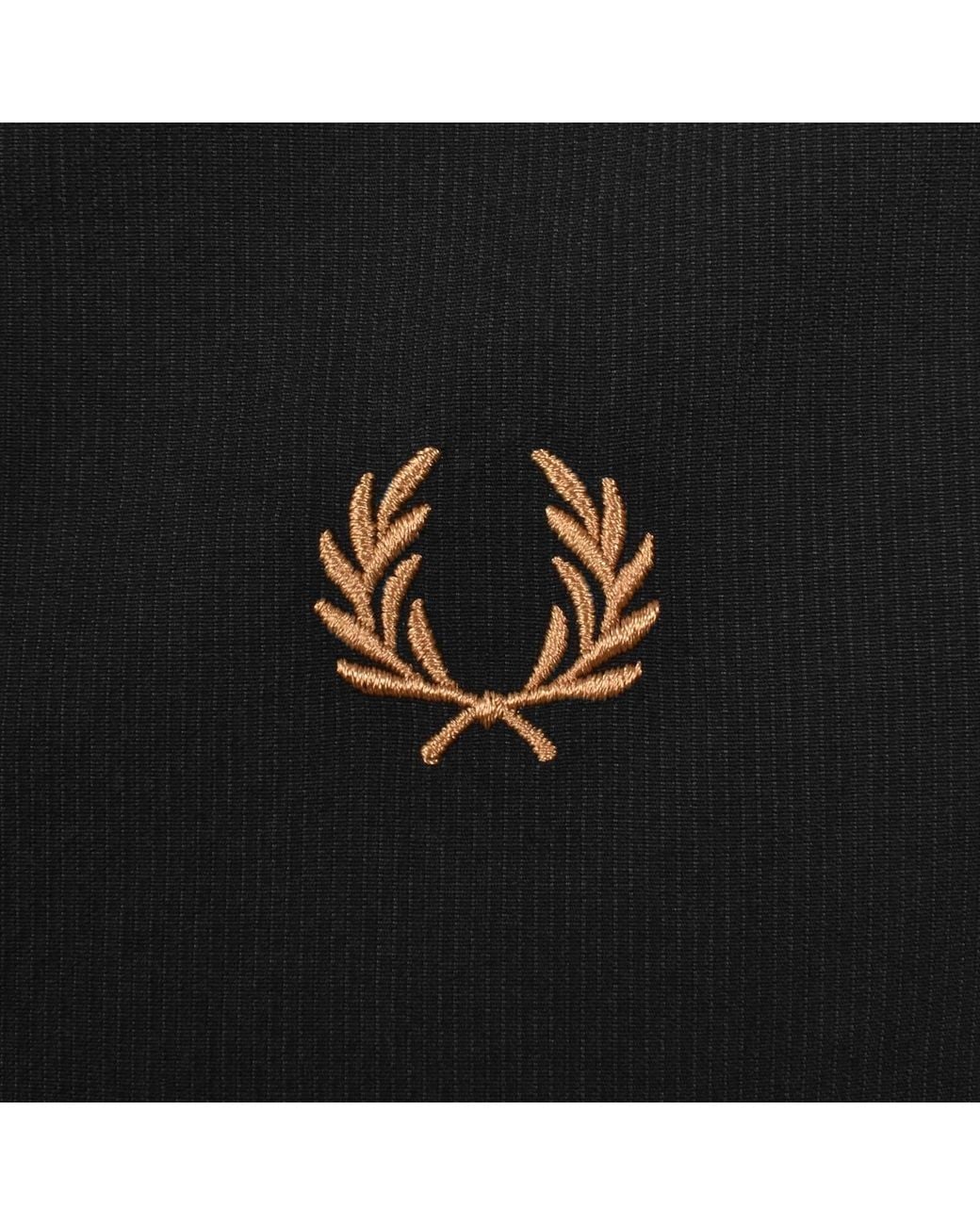 Fred Perry Black Seersucker Overshirt for men