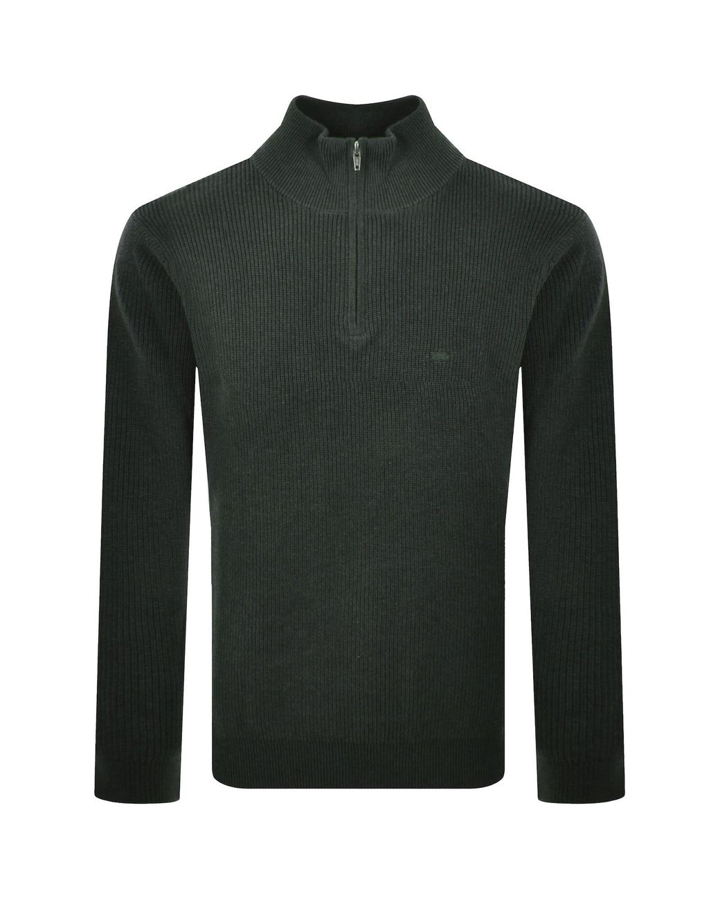 Levi's Green Housemark Quarter Zip Sweatshirt for men
