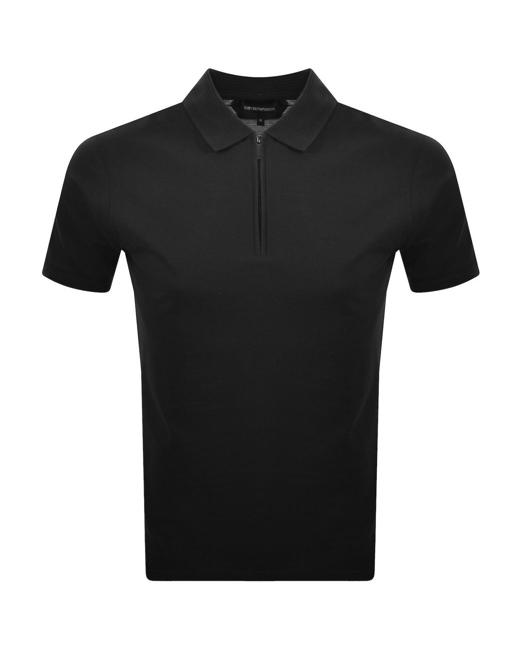 Armani Black Emporio Short Sleeved Polo T Shirt for men