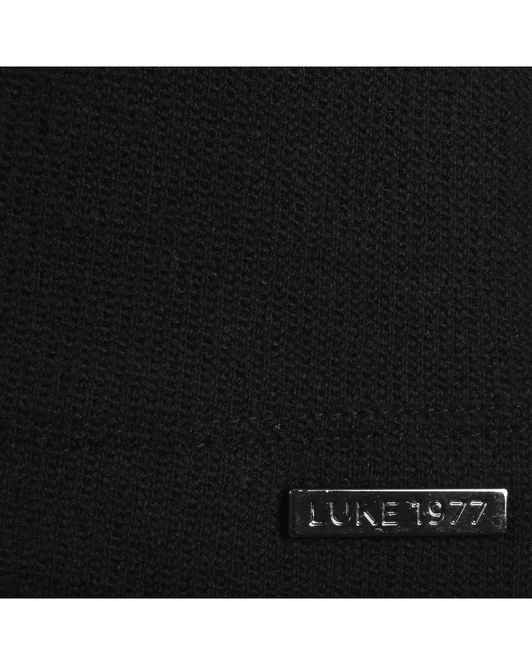 Luke 1977 Black Masaya Knit Polo T Shirt for men