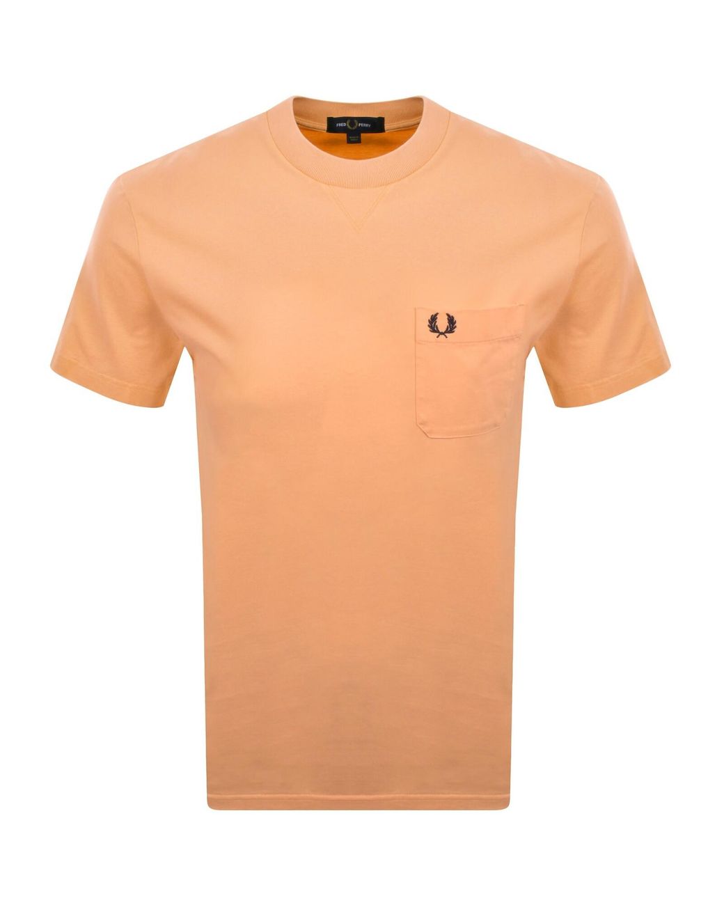Fred Perry Orange Washed T Shirt for men