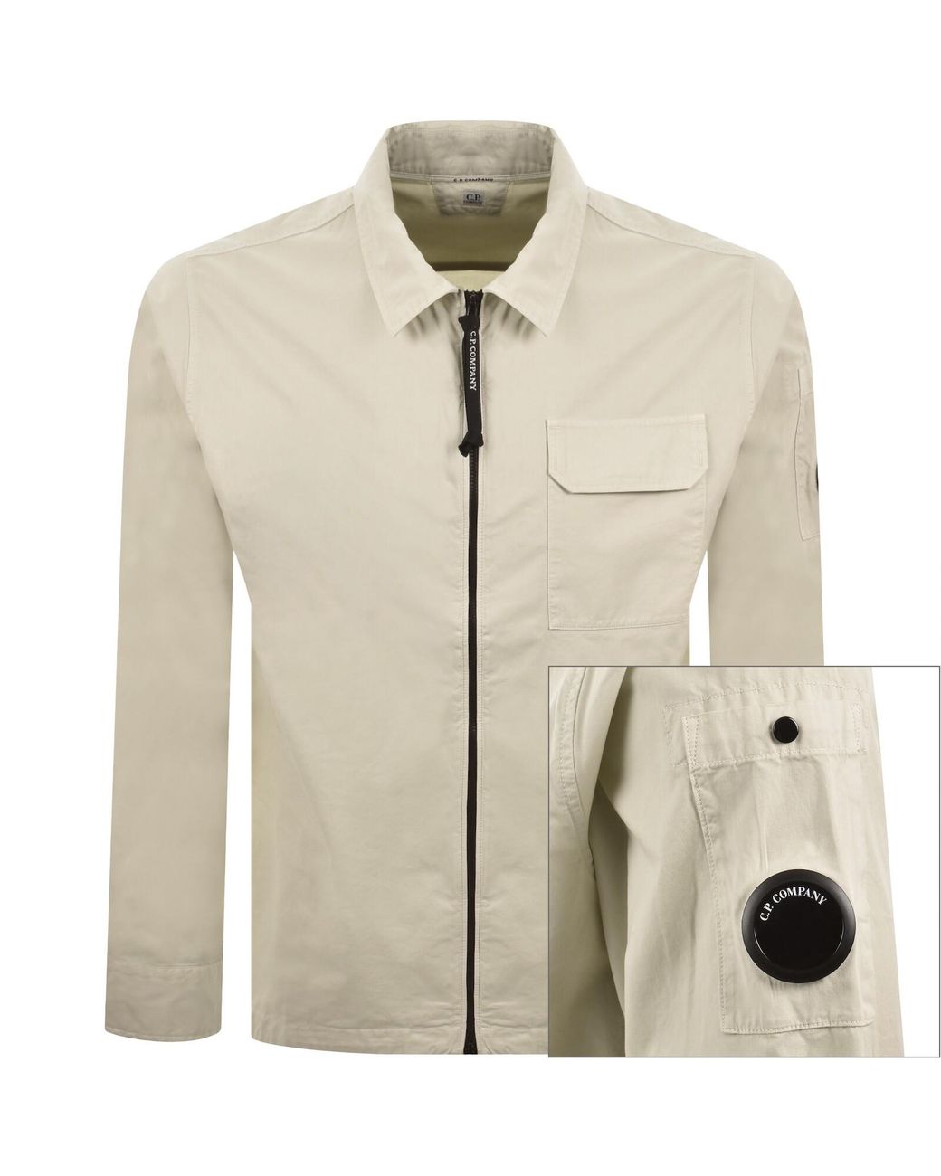 C P Company Natural Cp Company Gabardine Overshirt for men